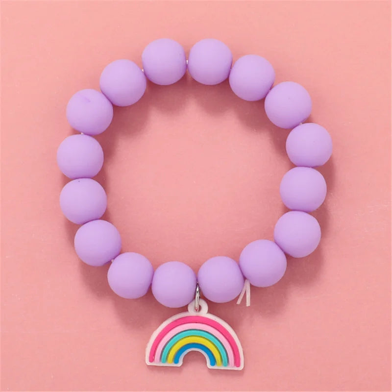 Makersland Cute Popcorn beads Bracelet Friendship Glass Bracelets For Girls Star Moon Cloud Flower Jewelry Accessories Wholesale