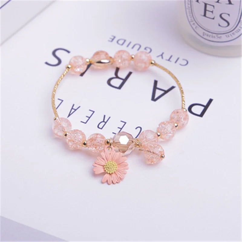 Makersland Cute Popcorn beads Bracelet Friendship Glass Bracelets For Girls Star Moon Cloud Flower Jewelry Accessories Wholesale