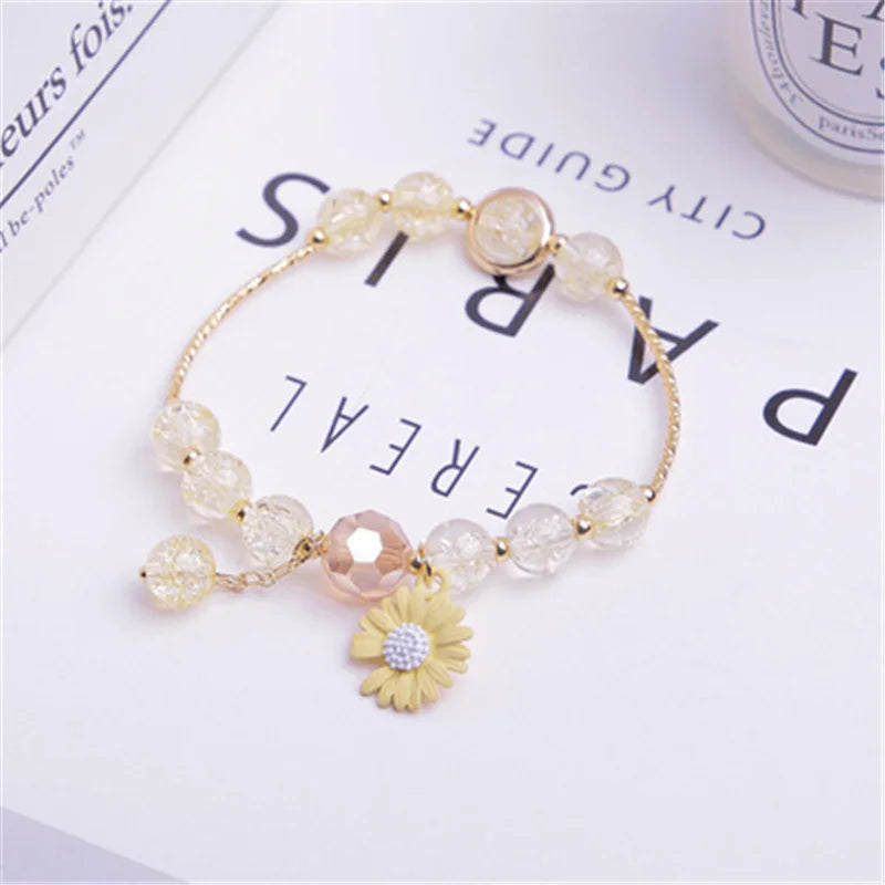 Makersland Cute Popcorn beads Bracelet Friendship Glass Bracelets For Girls Star Moon Cloud Flower Jewelry Accessories Wholesale