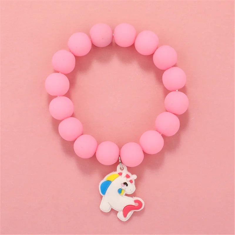 Makersland Cute Popcorn beads Bracelet Friendship Glass Bracelets For Girls Star Moon Cloud Flower Jewelry Accessories Wholesale