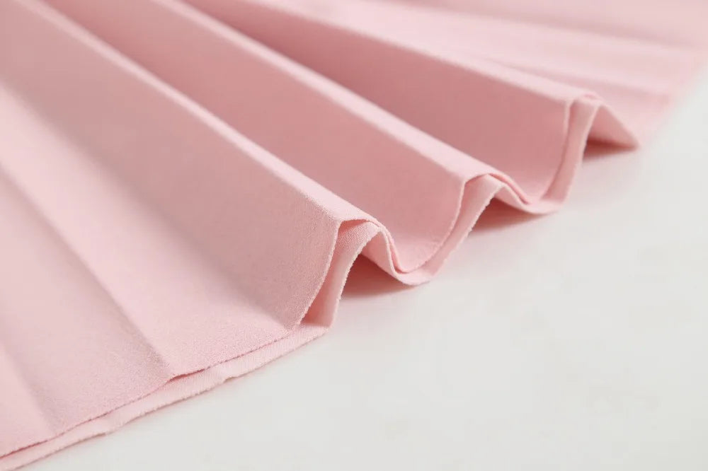 Spring and Autumn New Fashion Women's High Waist Pleated Solid Color Half Length Elastic Skirt Promotions Lady Black Pink