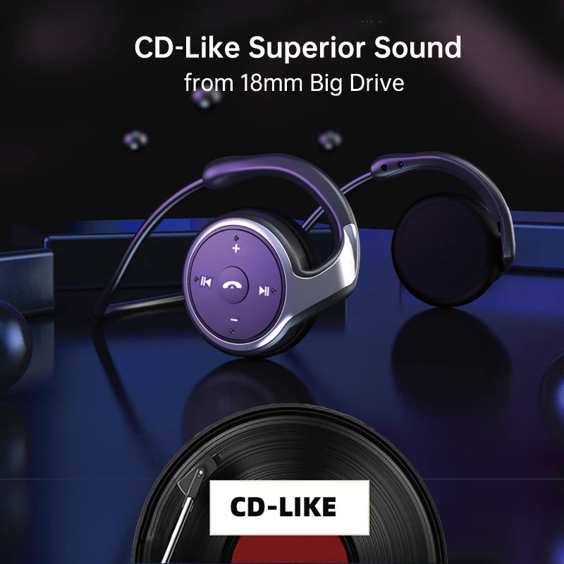 Arikasen A6 Bluetooth Earphones On ear Comfortable Wireless Headphone Microphone Deep Bass 3D Stereo Sound Bluetooth 5.0 Headset