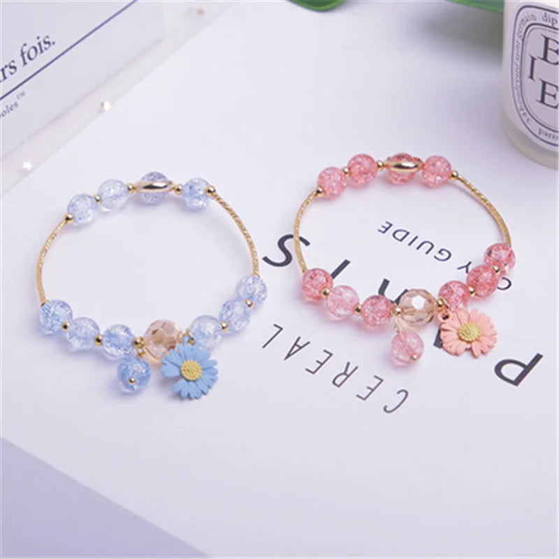 Makersland Cute Popcorn beads Bracelet Friendship Glass Bracelets For Girls Star Moon Cloud Flower Jewelry Accessories Wholesale