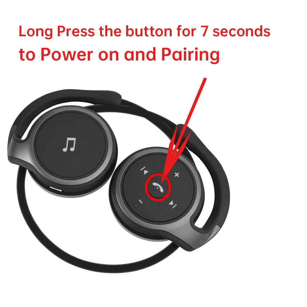 Arikasen A6 Bluetooth Earphones On ear Comfortable Wireless Headphone Microphone Deep Bass 3D Stereo Sound Bluetooth 5.0 Headset