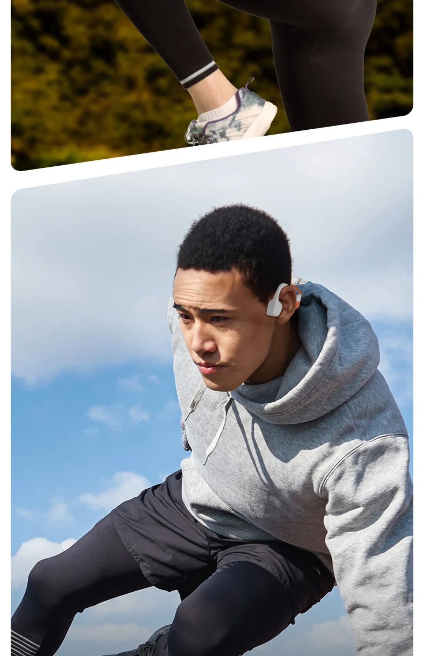 XIAOMI Mijia A20 Bone Conduction Neckband Wireless Earphones Bluetooth Headphones Sports Over Ear Headset With Mic Stereo Earbud