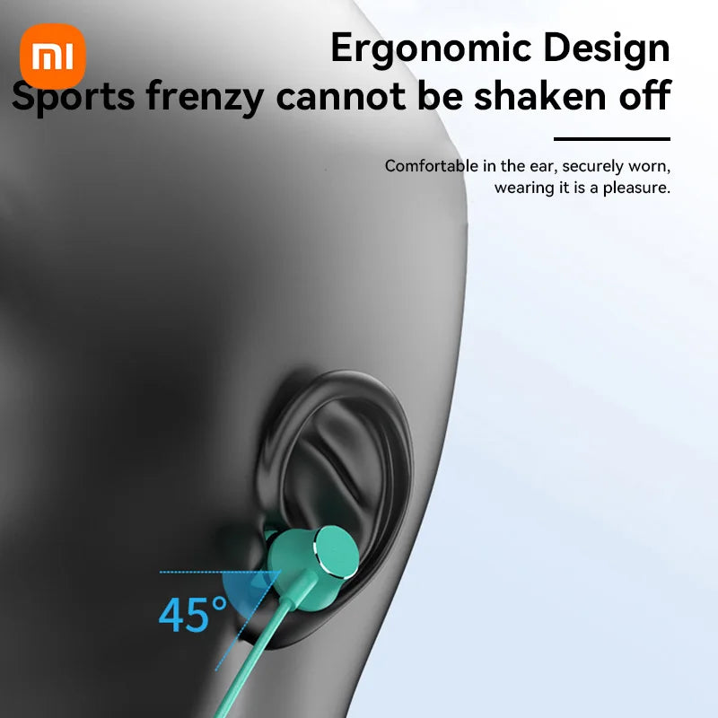 200 Hour Play XIAOMI i35 Neckband Wireless Earbuds Bluetooth5.3 Stereo Earphones Noise Reduction Sport Neckband Headset