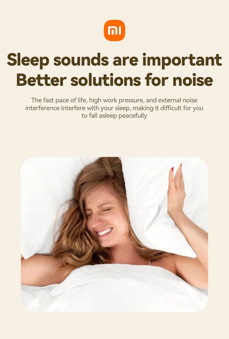 XIAOMI MIJIA M73 TWS Sleep Wireless Earbuds Bluetooth5.4 In Ear Stereo Hidden Earphones Noise Cancelling Headphones With Mic