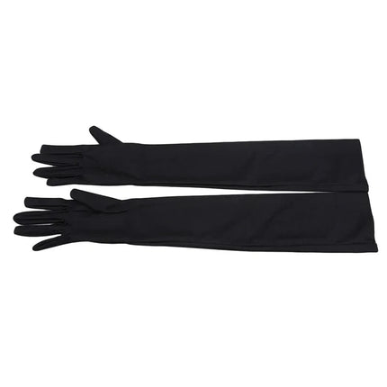 Long Satin Gloves for Women, Mittens, Monochromatic, Women's Fashion, Evening and Prom Costume, Autumn and Winter