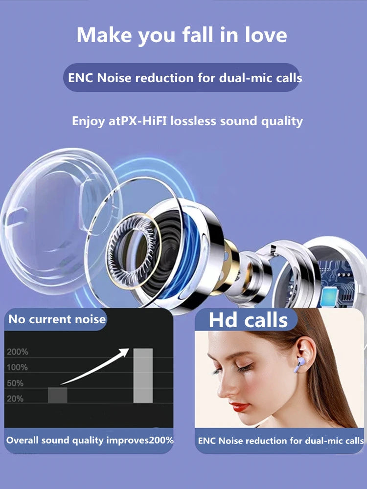 Original Air Pro 6 TWS Wireless Headphones Fone Bluetooth Earphones Mic Pods InEar Earpods Pro6 sport Headset For Xiaomi