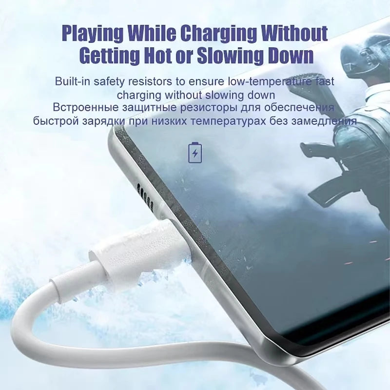NNBILI 1-3PCS 10A 100W Type C Super Fast Charging Cable Data Cord For Samsung Huawei Xiaomi Redmi Quick Charing USB C Cables NNB