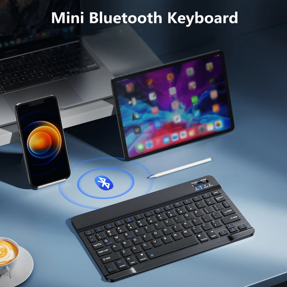 Bluetooth Wireless Keyboard Mini Keyboard For MacBook iPad 2.4G Rechargeable Gaming Receiver For Android iOS Windows