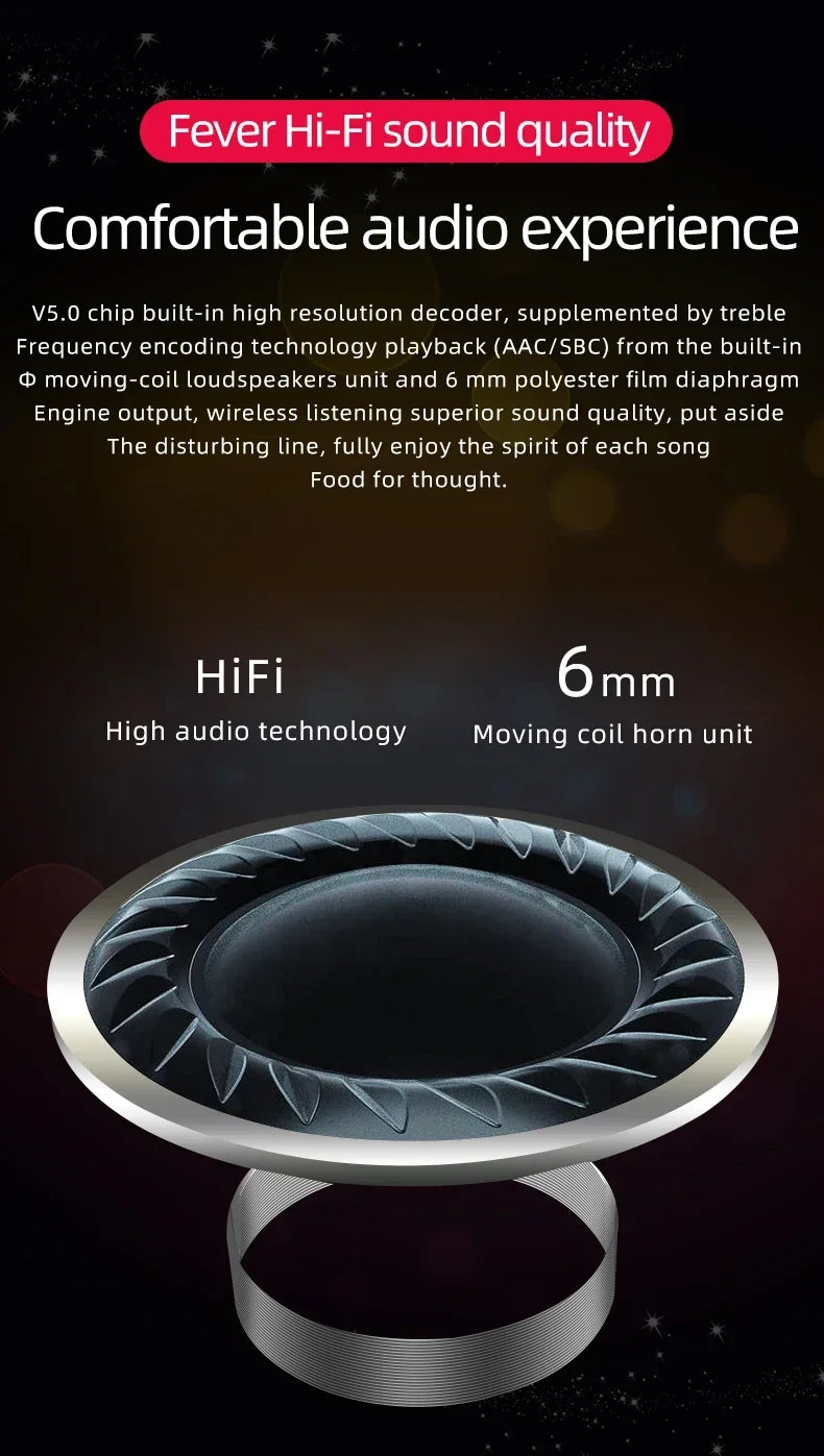 A6S TWS Bluetooth Wireless Headphones Wireless Earbuds 5.0 TWS Earphone Noise Cancelling Mic for Xiaomi iPhone Huawei Samsung