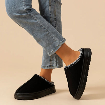 Winter Men's Slippers Indoor Bedroom Breathable Warm Snow Boots Women Outdoor Soft Sole Anti-slip Home Cotton Shoes Couple