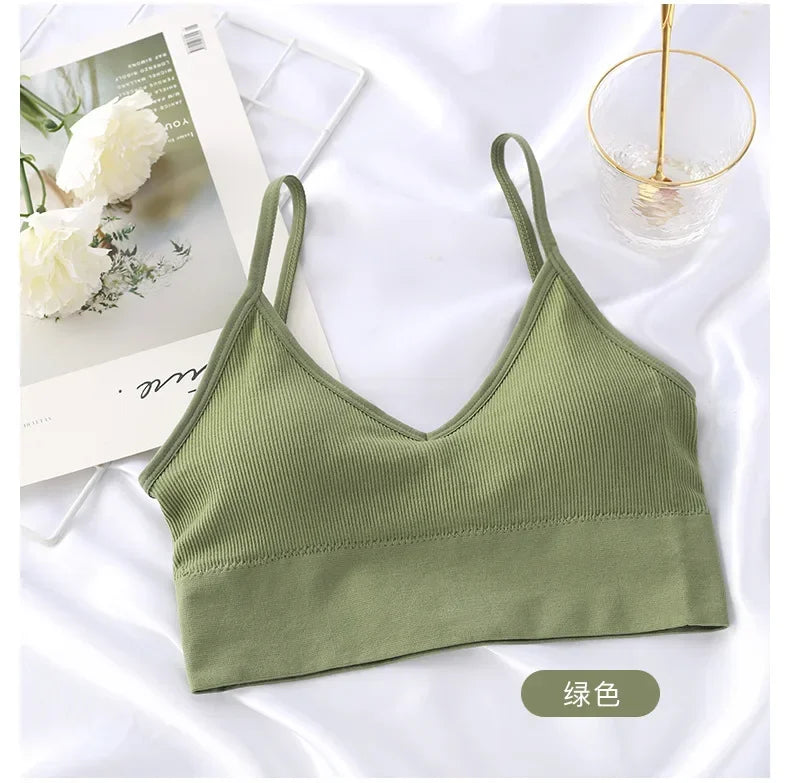 Seamless Women Push Up Bra Beautiful Back Bras Fitness Tops Brassiere Bralette Female Tube Top Underwear Bralet with Chest Pad