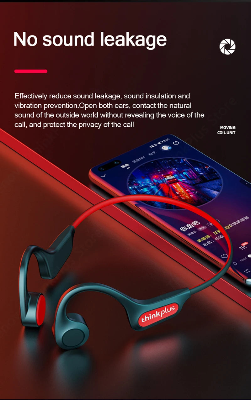 Lenovo X4 X5 X3 Pro Bone Conduction Earphones Wireless Headphones Bluetooth Earphones Headset Hifi Wireless Earbuds
