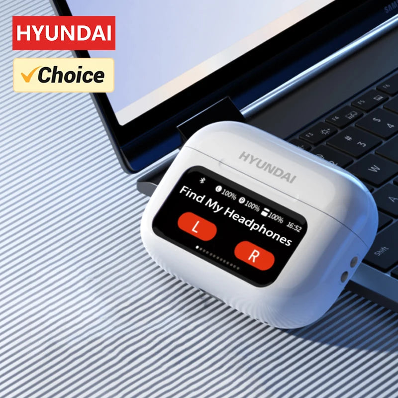 Choice HYUNDAI HY-Y11 Bluetooth Earphones LED A6 Screen Wireless Earbuds TWS ANC In Ear Sports Headphones with Mic Xiaomi Lenovo
