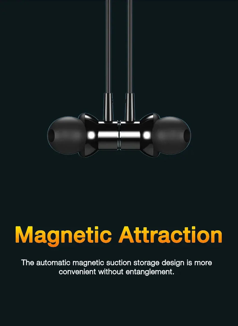 EARDECO 80 Hours Endurance Bluetooth Sport Headphone with Mic Wireless Headphones Bass Stereo Neckband Earphones Bluetooth 5.3