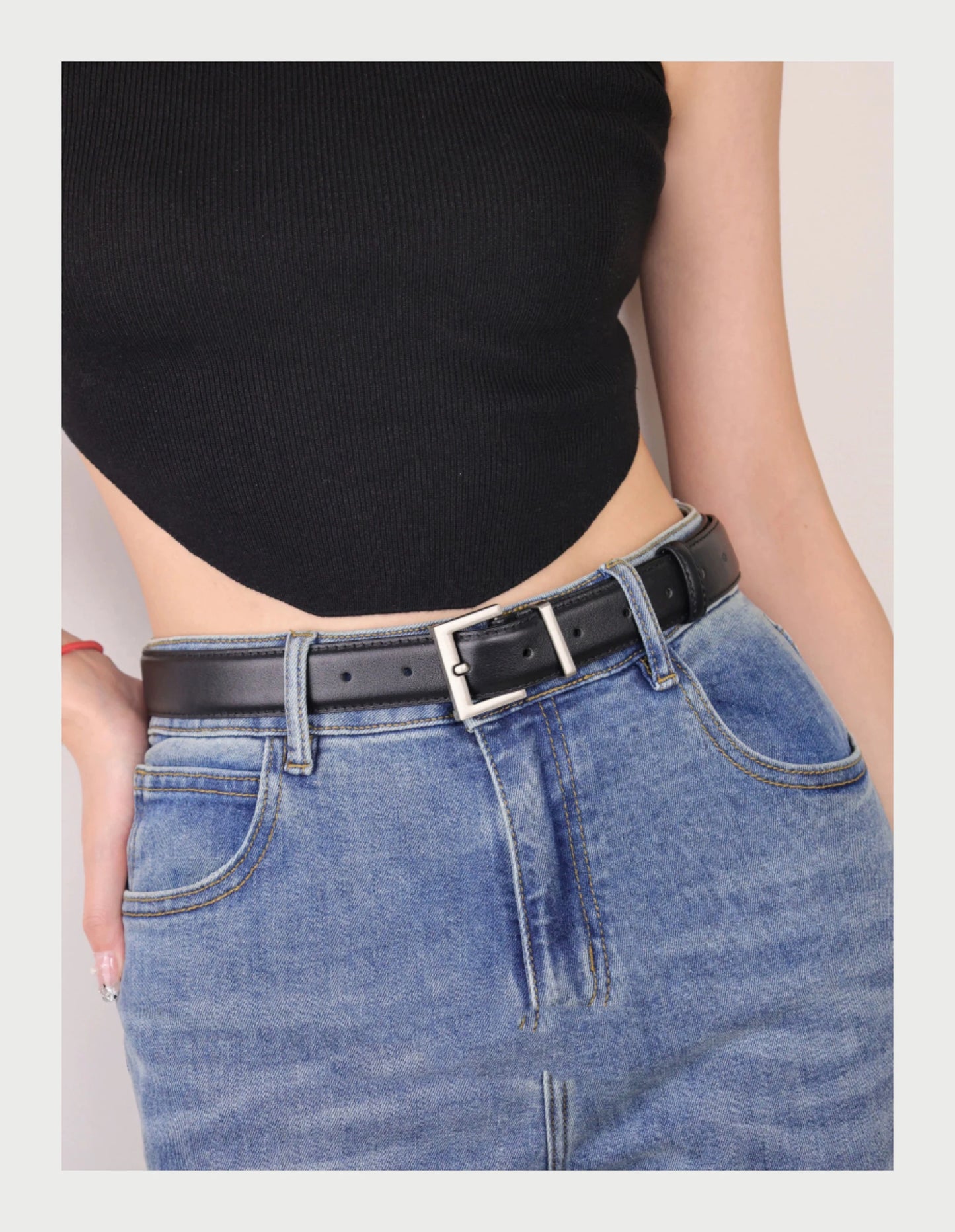 Luxury Genuine Leather Women Belt for Jeans and Dress Vintage Suede Cowhide Waistband Golden Square Buckle Ladies Trendy Belts