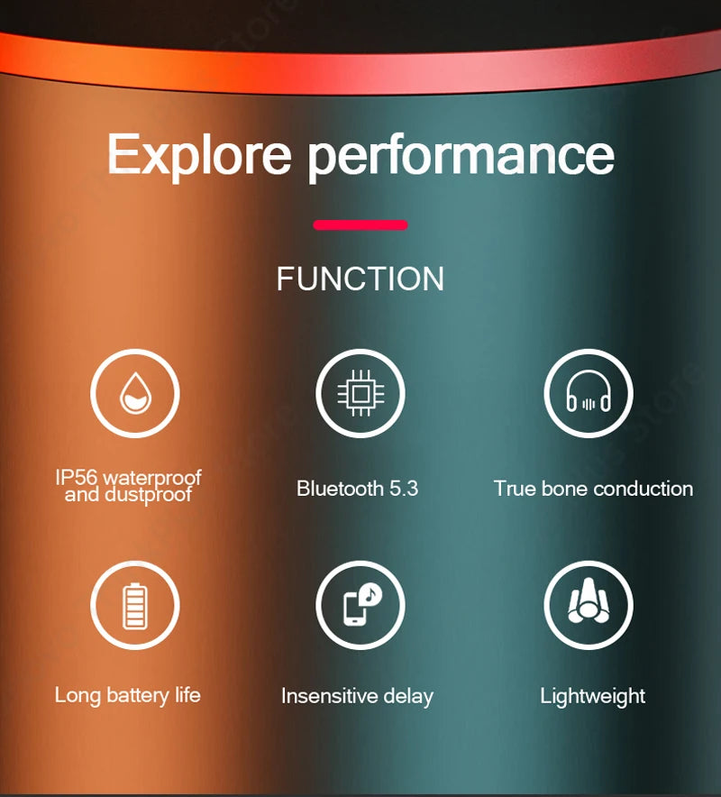 Lenovo X4 X5 X3 Pro Bone Conduction Earphones Wireless Headphones Bluetooth Earphones Headset Hifi Wireless Earbuds