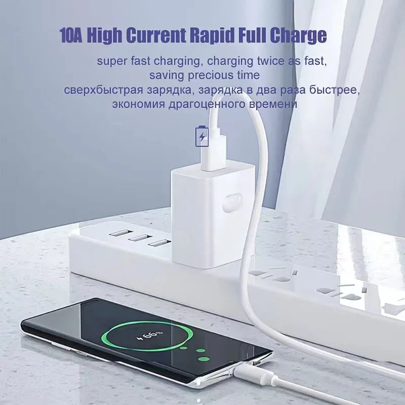 NNBILI 1-3PCS 10A 100W Type C Super Fast Charging Cable Data Cord For Samsung Huawei Xiaomi Redmi Quick Charing USB C Cables NNB