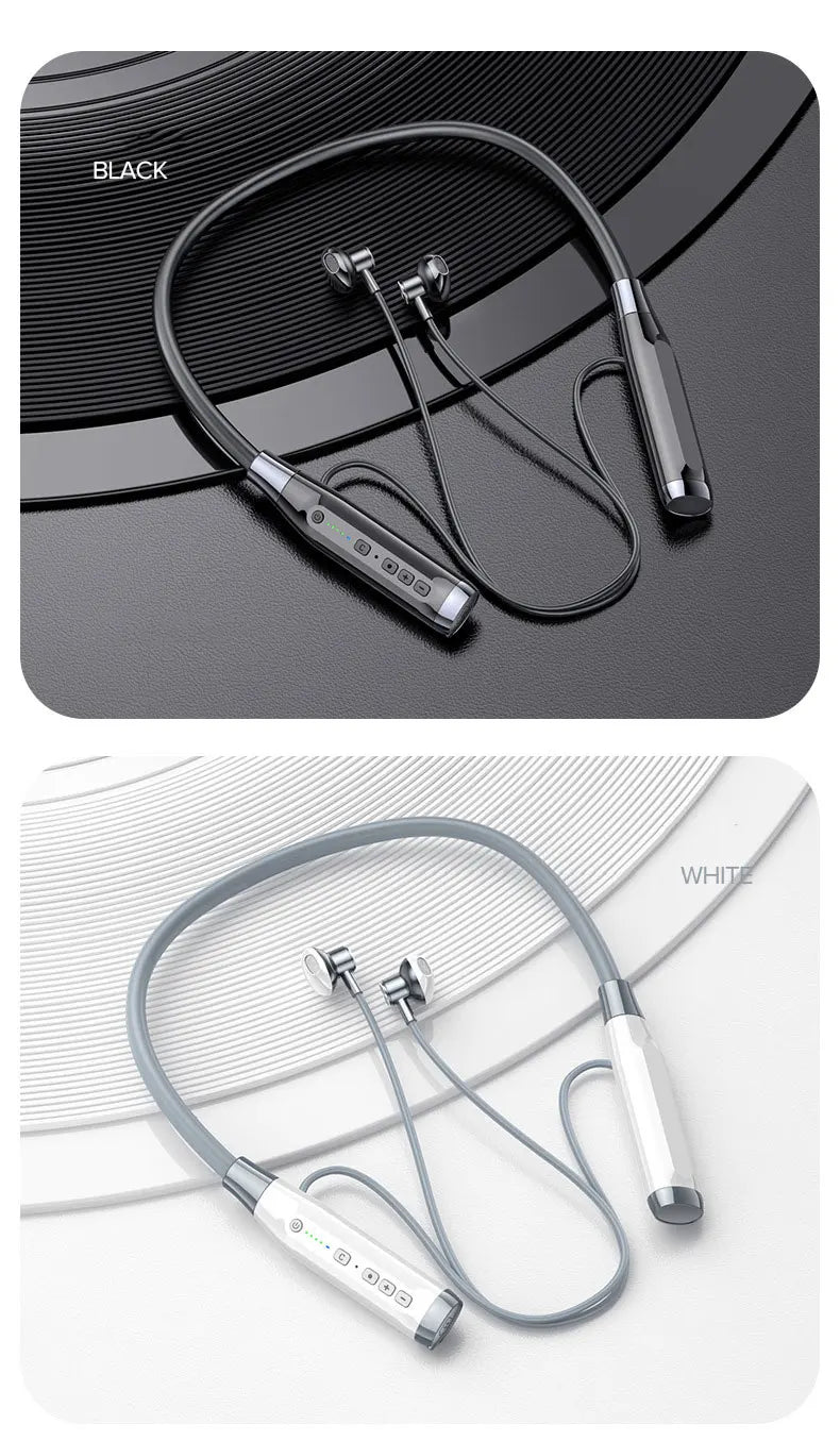 EARDECO 100 Hours Endurance Wireless Headphones Bass Bluetooth Headphone Inear Neckband Earphones Sport Headset with Mic Stereo