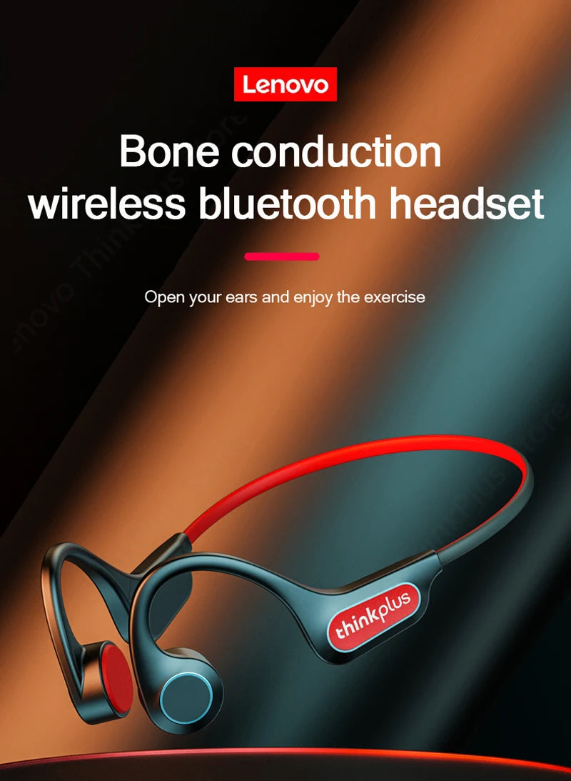 Lenovo X4 X5 X3 Pro Bone Conduction Earphones Wireless Headphones Bluetooth Earphones Headset Hifi Wireless Earbuds