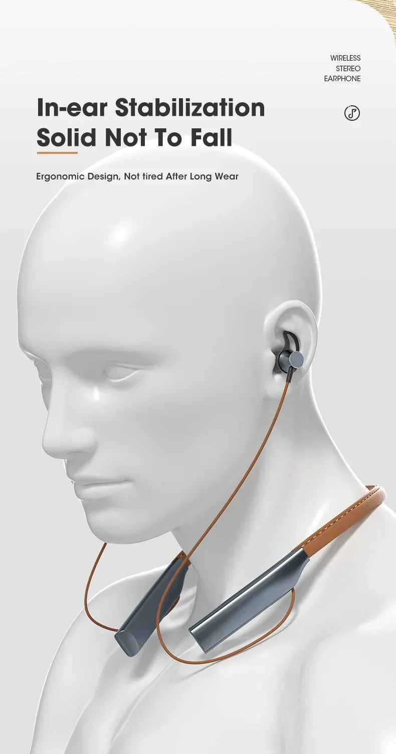 80 Hours Playback Wireless Headphones Bass Sport Bluetooth Headphone HiFi Earbuds Bluetooth Wireless Headset with Microphone