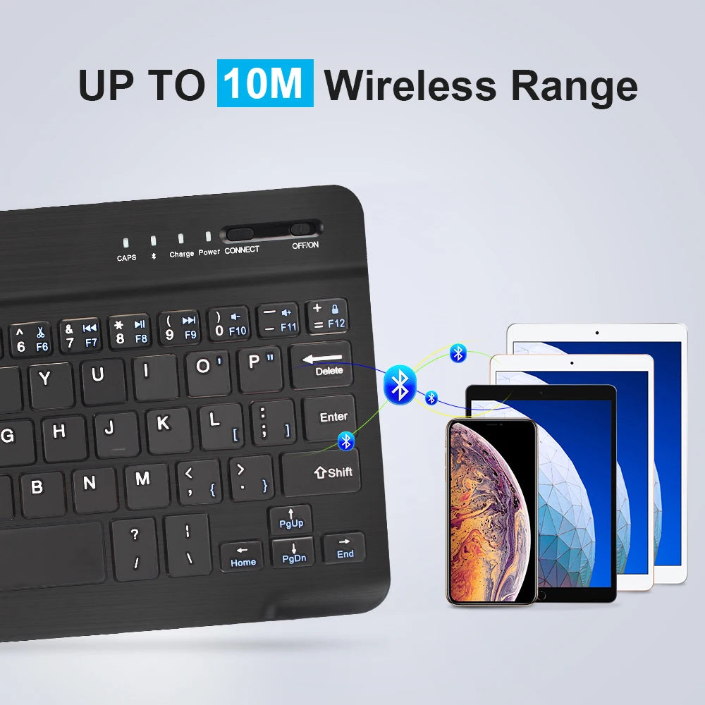 Bluetooth Wireless Keyboard Mini Keyboard For MacBook iPad 2.4G Rechargeable Gaming Receiver For Android iOS Windows