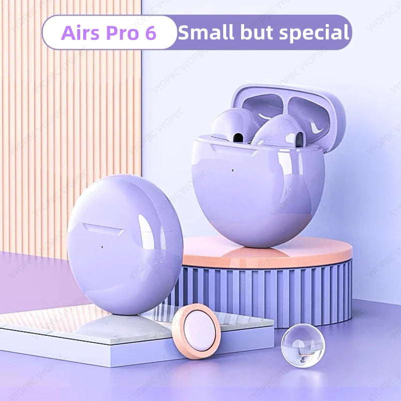 Original Air Pro 6 TWS Wireless Headphones Fone Bluetooth Earphones Mic Pods InEar Earpods Pro6 sport Headset For Xiaomi
