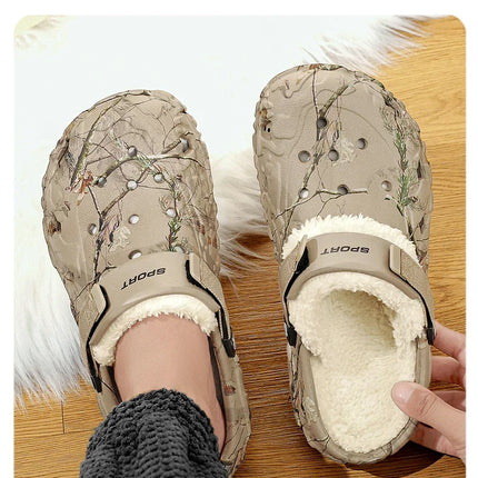 YRZL Winter Colgs Slippers Men's Shoes Men Beach Working Garden Shoe Home Soft Plush Slippers Bedroom Fuzzy Shoes Indoor Outdoor