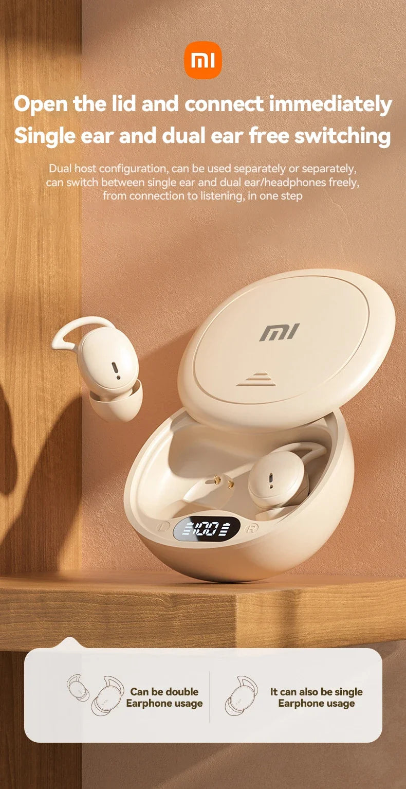 XIAOMI MIJIA M73 TWS Sleep Wireless Earbuds Bluetooth5.4 In Ear Stereo Hidden Earphones Noise Cancelling Headphones With Mic