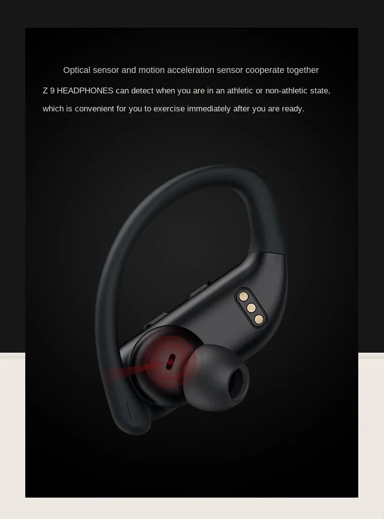 XIAOMI Original Z9 True Wireless Headset Hook Bluetooth Touch Headset HD Call LED Display Sports Headset with Microphone