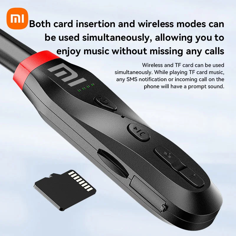 200 Hour Play XIAOMI i35 Neckband Wireless Earbuds Bluetooth5.3 Stereo Earphones Noise Reduction Sport Neckband Headset