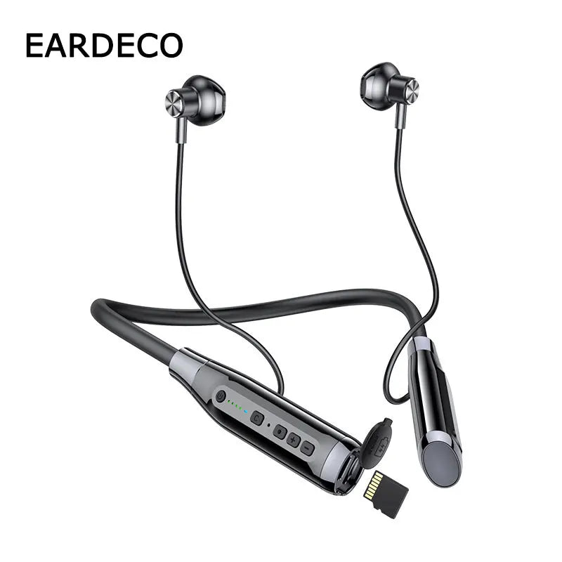 EARDECO 100 Hours Endurance Wireless Headphones Bass Bluetooth Headphone Inear Neckband Earphones Sport Headset with Mic Stereo