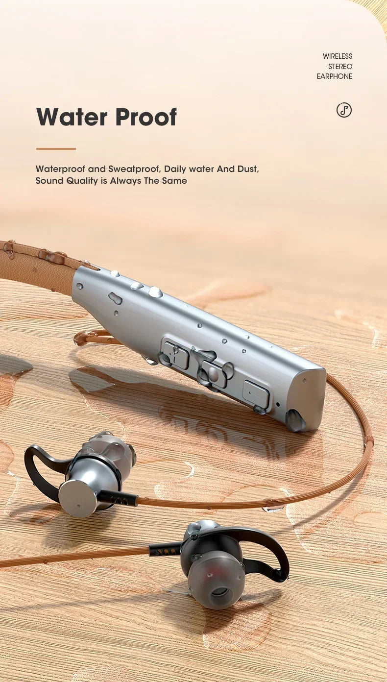 80 Hours Playback Wireless Headphones Bass Sport Bluetooth Headphone HiFi Earbuds Bluetooth Wireless Headset with Microphone