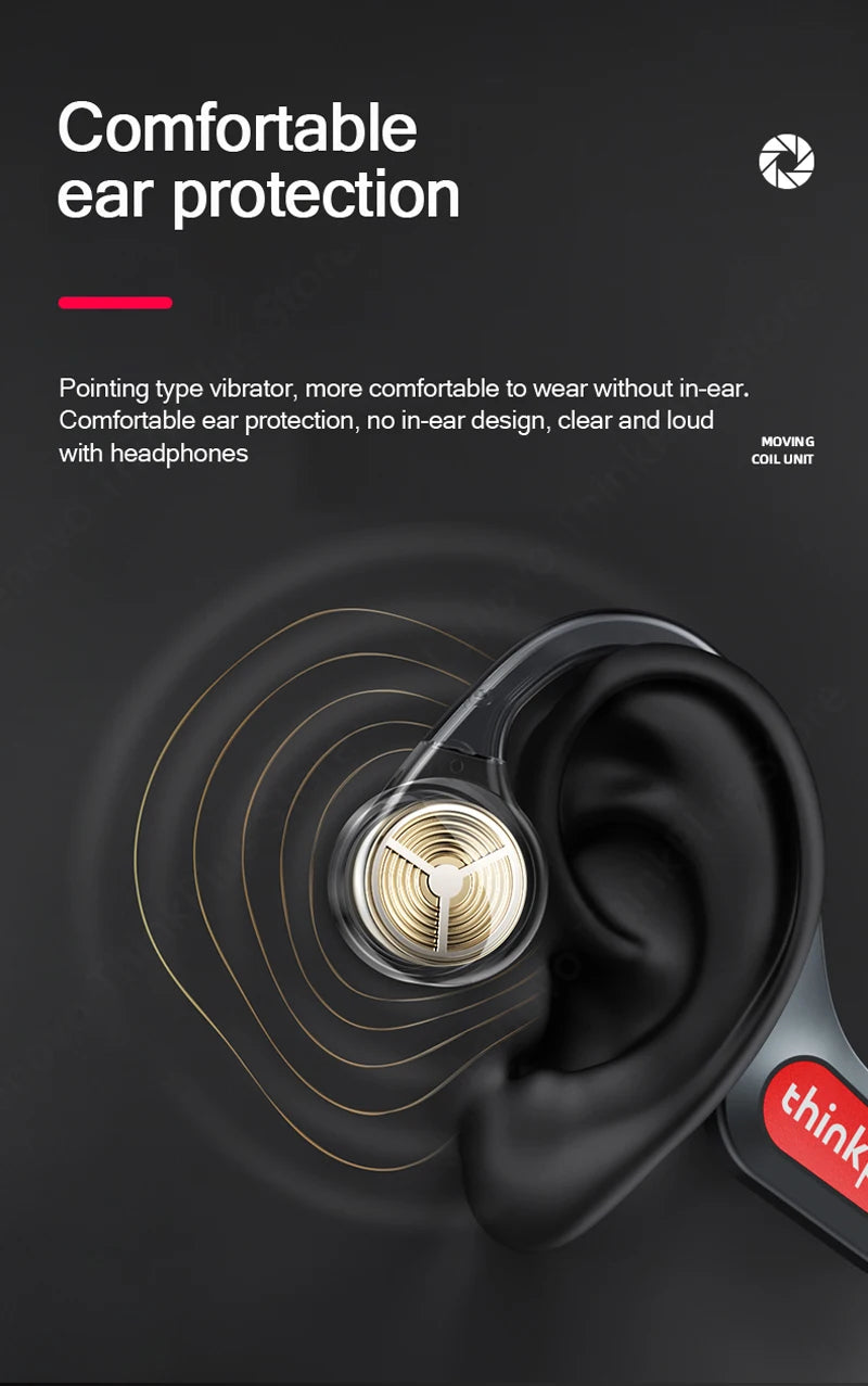 Lenovo X4 X5 X3 Pro Bone Conduction Earphones Wireless Headphones Bluetooth Earphones Headset Hifi Wireless Earbuds