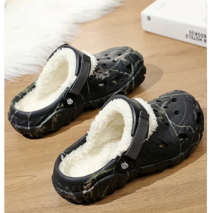 YRZL Winter Colgs Slippers Men's Shoes Men Beach Working Garden Shoe Home Soft Plush Slippers Bedroom Fuzzy Shoes Indoor Outdoor
