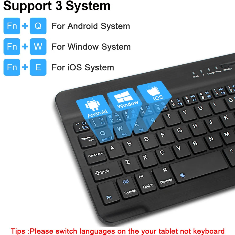 Bluetooth Wireless Keyboard Mini Keyboard For MacBook iPad 2.4G Rechargeable Gaming Receiver For Android iOS Windows