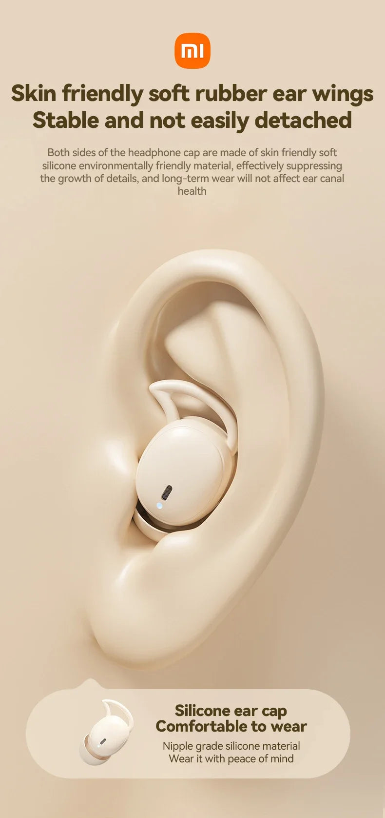 XIAOMI MIJIA M73 TWS Sleep Wireless Earbuds Bluetooth5.4 In Ear Stereo Hidden Earphones Noise Cancelling Headphones With Mic