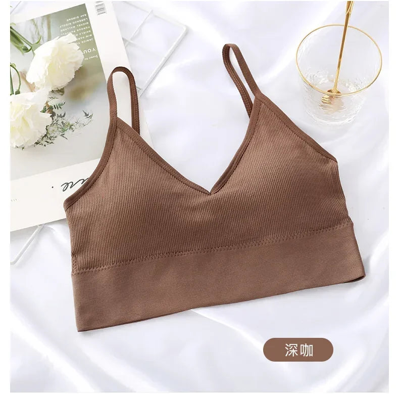 Seamless Women Push Up Bra Beautiful Back Bras Fitness Tops Brassiere Bralette Female Tube Top Underwear Bralet with Chest Pad
