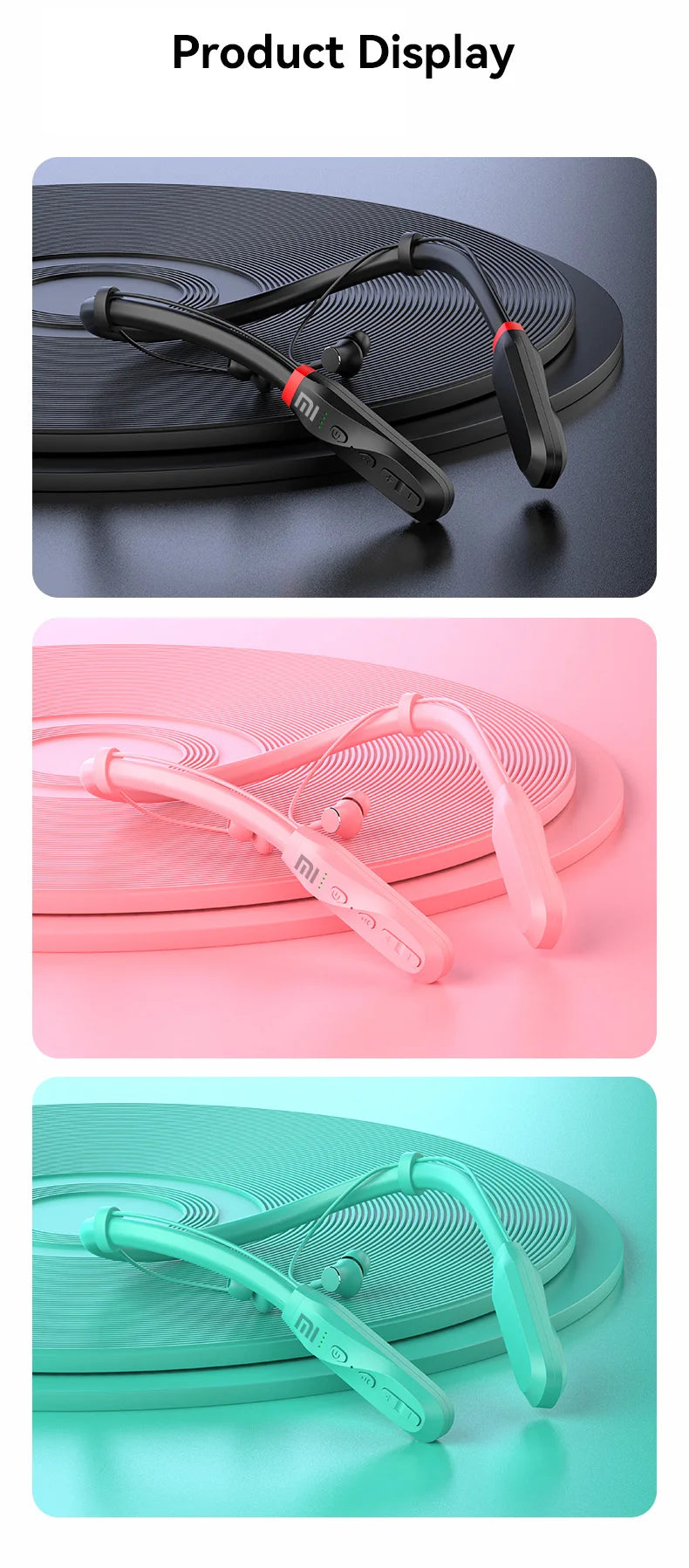 200 Hour Play XIAOMI i35 Neckband Wireless Earbuds Bluetooth5.3 Stereo Earphones Noise Reduction Sport Neckband Headset