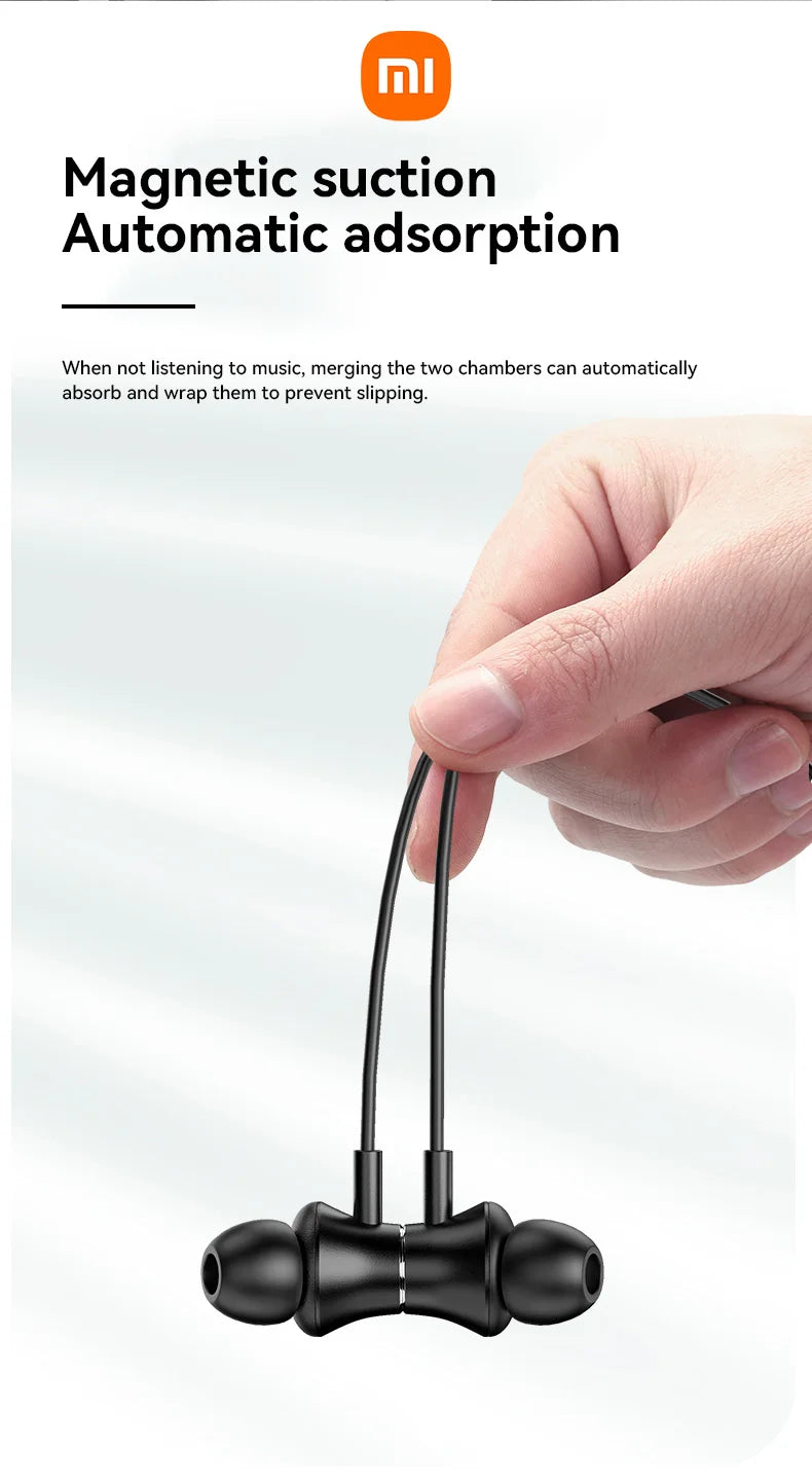 200 Hour Play XIAOMI i35 Neckband Wireless Earbuds Bluetooth5.3 Stereo Earphones Noise Reduction Sport Neckband Headset
