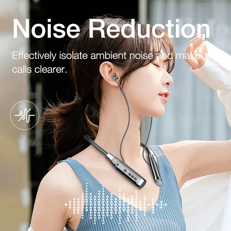 EARDECO 100 Hours Endurance Wireless Headphones Bass Bluetooth Headphone Inear Neckband Earphones Sport Headset with Mic Stereo