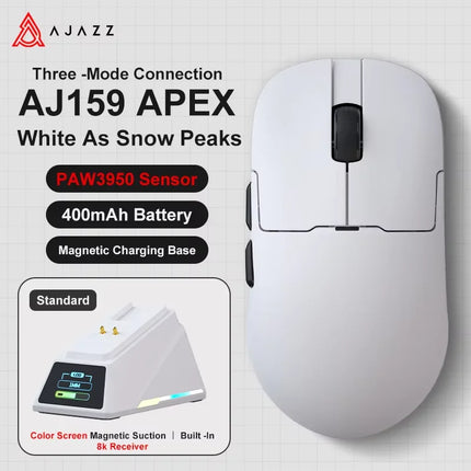 AJAZZ AJ159 APEX/AJ159PRO Wireless Gamer Mouse with RGB Magnetic Charging Base Lightweight  AJ159P Gaming Mouse for PC Laptop