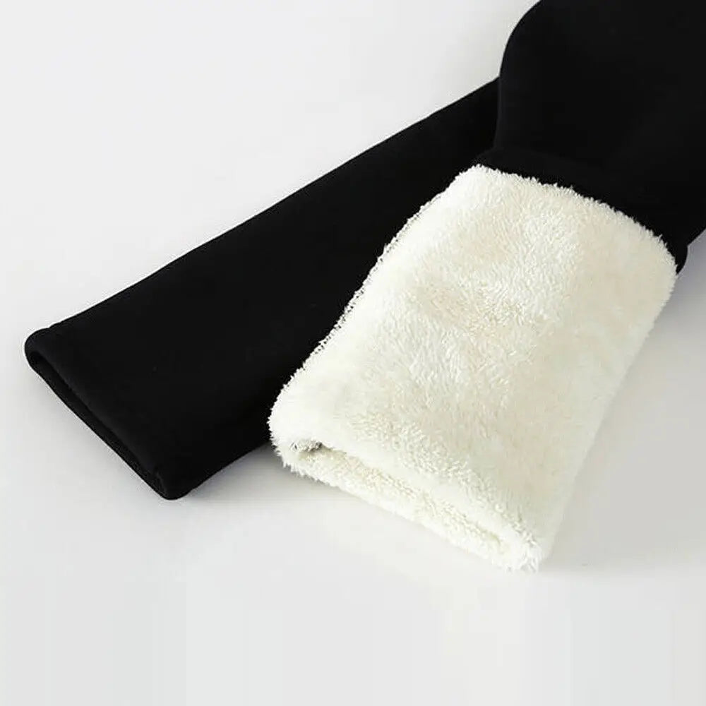 UK Womens Winter Warm Thick Fleece Ed Thermal Pants Stretchy Leggings Ladies
