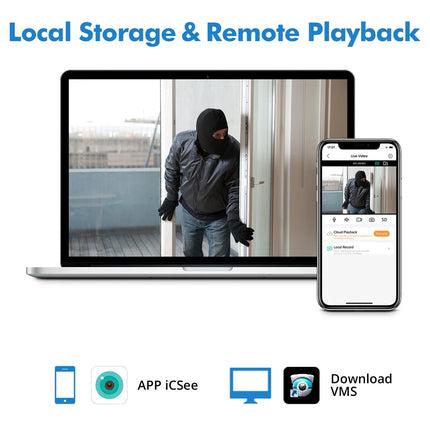 KERUI 4CH 5MP Surveillance Security Camera System CCTV Kit 6 IN 1 Video Audio Recorder Face Detection XVI AHD TVI CVI VBS IP