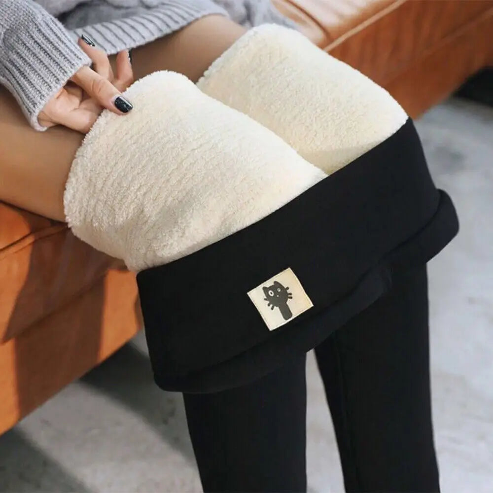 UK Womens Winter Warm Thick Fleece Ed Thermal Pants Stretchy Leggings Ladies