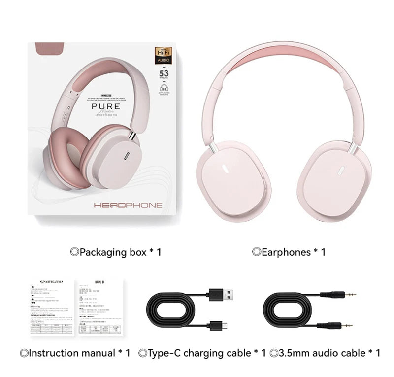 Xiaomi New Wireless Headphones Bluetooth 5.3 Headset Head Mounted Noise Cancelling Headband Sport Earbuds Earphones For Running