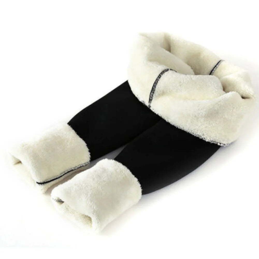 UK Womens Winter Warm Thick Fleece Ed Thermal Pants Stretchy Leggings Ladies