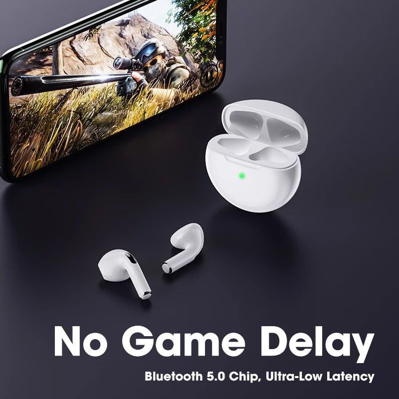 Original Air Pro 6 TWS Wireless Headphones Fone Bluetooth Earphones Mic Pods InEar Earpods Pro6 sport Headset For Xiaomi
